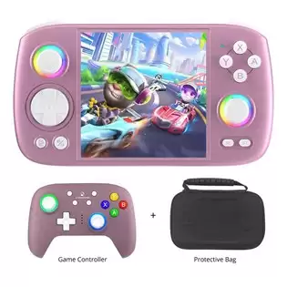 Pay Only $200.10 For Anbernic Rg Cube Game Console 128gb Tf Card With 4000+ Games Purple + Rg P01 Game Controller Purple + Protective Bag With This Coupon Code At Geekbuying