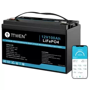 Order In Just $202.34 Ttwen 12v 100ah Lifepo4 Battery, 1280wh Energy, 4000+ Cycles Rechargeable, For Rvs, Boats, Camping, And Off-grid Power, Bluetooth 5.0 With This Discount Coupon At Geekbuying