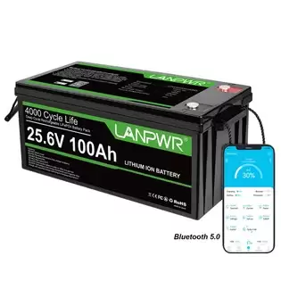 Order In Just €479.00 Lanpwr 24v 100ah Lifepo4 Battery With Bluetooth 5.0, 2560wh Energy, 4000+ Deep Cycles, Built-in 100a Bms With This Discount Coupon At Geekbuying