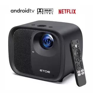 Pay Only €159.00 For [netflix & Android Tv Certified] Etoe E3 Pro Projector, Dolby Digital Plus, Native 1080p, 600 Ansi, Android Tv 11.0, Amlogic S905, 2gb+16gb, 5g Wifi, 4k Decoding, Auto Focus & Keystone Correction, Play Store Pre-installed, Google Assistant, Hdmi 2.0 With