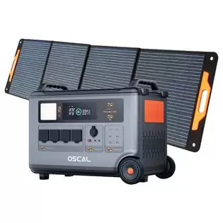 Pay Only €1449.00 For Blackview Oscal Powermax 3600 Rugged Power Station + Pm200 Pro 200w Solar Panel, 3600wh To 57600wh Lifepo4 Battery, 14 Outlets, 5 Led Light Modes, Morse Code Signal With This Coupon Code At Geekbuying