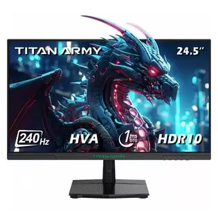 Pay Only €129.99 For Titan Army P2510h Gaming Monitor, 24.5'' Hva Fast Lcd Panel, 1920*1080, 240hz Refresh Rate, 1ms Gtg, Hdr10, 99%srgb, Adaptive-sync, Dynamic Od, Ultra-fast Game Mode, 10 Scene Modes, Pbp & Pip Split-screen Display, Low Blue Light, Vesa Wall Mounting With