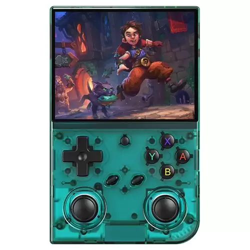 Order In Just $64.99 Anbernic Rg35xx Pro Game Console, 64gb + 128gb Tf Card With 11000+ Games, 3.5 Inch Ips Screen, 30+ Emulators, Multimedia App, 7 Hours Of Playtime, Dual Joysticks - Transparent Teal With This Coupon At Geekbuying