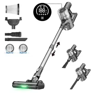 Pay Only $132.70 For Proscenic P13 Cordless Vacuum Cleaner, 35kpa Suction, Stick Vacuum With Green Light, Led Display, Max 45mins Runtime, 1.2l Dustbin, Anti-tangle Roller Brush, 5-layer Filtration System, For Pet Hair, Hard Floor & Carpet, Gray With This Coupon Code At Geek