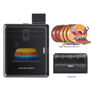 Pay Only €649.00 For Anycubic Kobra S1 Combo + 5kg Eryone Rainbow Silk Pla Filament - 1kg Sunset Rainbow + 1kg Rainbow Over Mountains + 1kg Waterfall Rainbow + 1kg Palette Rainbow + 1kg Vibrant Rainbow With This Coupon Code At Geekbuying