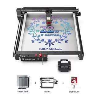 Order In Just $621.45 Mecpow X5 22w Laser + Laser Bed + Rotary Roller + 1 Year Lightburn License With This Discount Coupon At Geekbuying