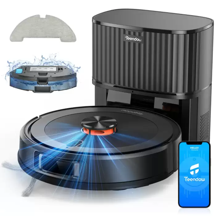 Get $50 Off On Teendow D10s Max 2600mah Robot Vacuum Cleaner And Mop With Auto-Empty Station 4500pa Powerful Suction 3l Dust Bag Smart Mapping At Gshopper