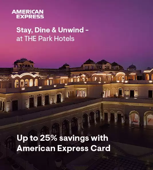 Get 25% Off At Theparkhotels.Com Via American express cards