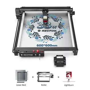 Pay Only $730.67 For Mecpow X5 Pro 33w Laser + Laser Bed + Rotary Roller + 1 Year Lightburn License With This Coupon Code At Geekbuying