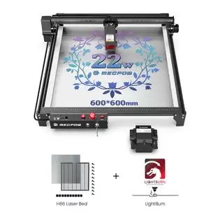 Order In Just $540.51 Mecpow X5 22w Laser + H66 Laser Bed + 1 Year Lightburn License With This Discount Coupon At Geekbuying