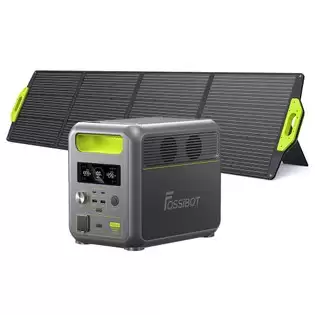 Pay Only €649.00 For Fossibot F1200 Portable Power Station + Fossibot Sp200 Foldable Solar Panel, 1024wh Capacity, 1200w Rated Power, 3 Led Light Modes, 7 Output Ports, Bms Protection, <10ms Switchover, 5 Gears Input Regulator, Ev-grade Lifepo4 Battery, 4000+ Cycle Times Wit