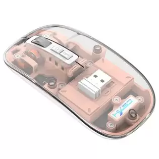 Order In Just $12.99 Hxsj T900 2.4g & Bluetooth Wireless Mouse 800-2400 Dpi Adjustable Rgb Light Mute Click - Pink With This Discount Coupon At Geekbuying