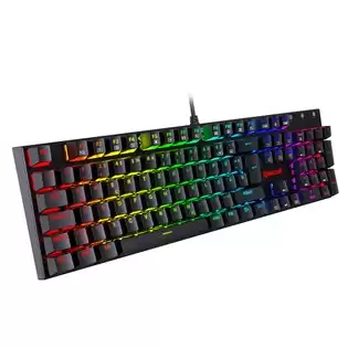 Pay Only $45.99 For Redragon 105-key K565-rgb Mechanical Keyboard Rgb Backlight German Layout Aluminum Base Red Switch - Black With This Coupon Code At Geekbuying