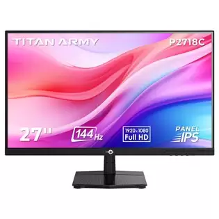 Order In Just €109.99 Titan Army P2718c Gaming Monitor, 27 Inch 16:9 1920*1080 Ips Screen, 144hz Refresh Rate, Hdr10, Adaptive Sync, Low Blue Light & Flicker-free, 99% Srgb, 6 Scenario Modes, Adjustable Stand, Supports Vesa Mount, 1*hdmi 1.4, 1*dp 1.2 With This Discount Cou