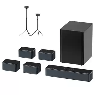 Pay Only €279.00 For Ultimea Poseidon D80 Boom 7.1 Soundbar + 1 Pairs * Steady 300 Speaker Stands, Dolby Atmos, 500w Peak Power, App Control, 10 Bands Equalizer Settings, 121 Preset Eq Matrices, Bluetooth 5.3 With This Coupon Code At Geekbuying