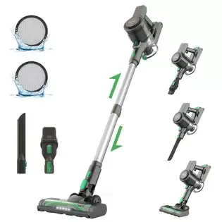 Order In Just €72.00 Vactidy V9 Cordless Vacuum Cleaner, 25kpa Suction 1l Dustbin 5 Layers Filtration System 2200mah Removable Battery Up To 45min Runtime One-button Emptying Led Touch Panel With Led Headlights With This Discount Coupon At Geekbuying