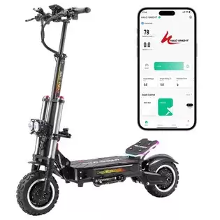 Pay Only $1,586.35 For Halo Knight T107 Pro Electric Scooter (2025 Version), 3000w*2 Motor, 60v 38.4ah Battery, 11 Inch Tires, 95km/h Max Speed, 80km Range, Dual Hydraulic Brakes, Front Hydraulic & Rear Spring Suspension With This Coupon Code At Geekbuying