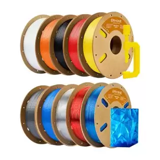 Pay Only €129.00 For 10kg Eryone High Speed Petg Filament - 1kg Yellow + 1kg Red + 1kg Black + 1kg White + 1kg Gray + 1kg Blue + 1kg Orange + 1kg Transparent/transparent Blue/red With This Coupon Code At Geekbuying