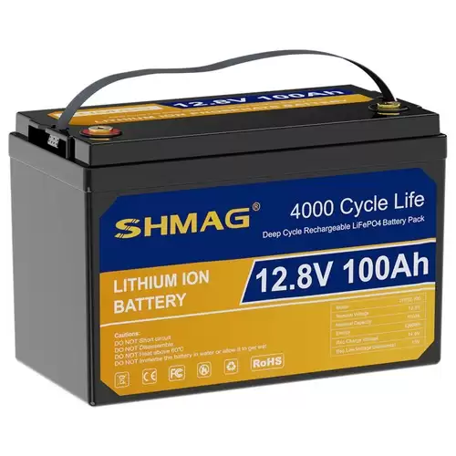 Pay Only $179 For Shmag 12v 100ah Lifepo4 Lithium Battery, Bms 4000+deep Cycles For Home Rv, Non-bluetooth With This Coupon At Geekbuying