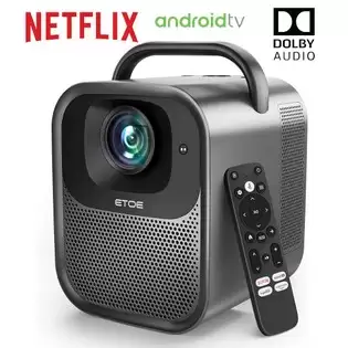 Order In Just €269.00 [netflix & Google Tv Certified] Etoe Seal Pro 1000 Ansi Lcd Projector, Native 1080p, Dolby Audio Certified, Widevine L1, Auto Focus. Auto Keystone Correction, 2*10w Speakers, Built-in Chromecast, Google Assistant, Hdmi 2.1, Bluetooth Remote With This Di