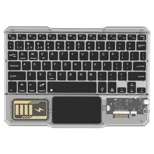 Order In Just €16.99 Kb333 Transparent 78 Keys Wireless Bluetooth Keyboard With Touchpad, Colorful Backlight - Black With This Discount Coupon At Geekbuying