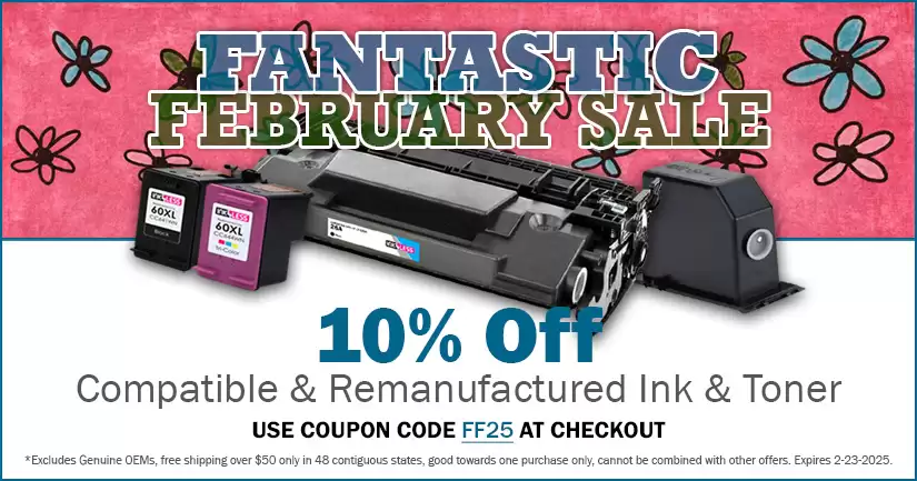 Save 10% On Remanufactured And Compatible Ink & Toner Printer Cartridges At Ink4less