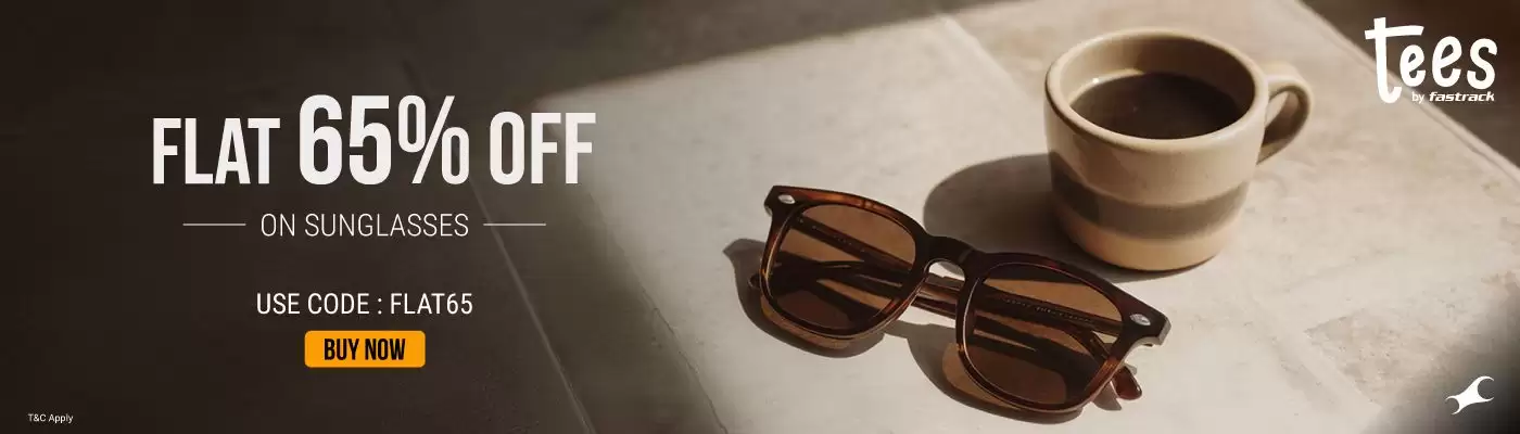 Get 65% Off On Tees Glasses By Fasttrack With This Coupon Code