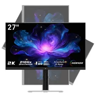 Order In Just $192.75 Ktc H27t6 Gaming Monitor, 27 Inch 2560*1440 Fast Ips Screen, 210hz Refresh Rate, 1ms Gtg Response Time, Hdr400, Freesync & / G-sync, Low Blue Light & Flicker-free, Built-in Dual 2w Speakers, Flexible Stand & 100x100mm Vesa Mount Supported With This Disc