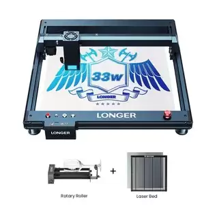 Pay Only €639.00 For Longer Laser B1 30w Laser Engraver + Laser Bed + Rotary Roller With Bracket With This Coupon Code At Geekbuying
