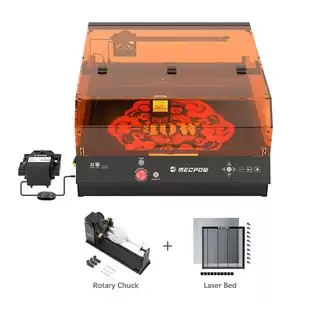 Pay Only €1019.00 For Mecpow X4 Pro 40w Fda Class 1 Laser + Claw Disc Rotary Chuck + Laser Bed With This Coupon Code At Geekbuying