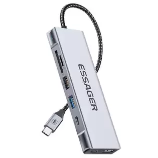 Pay Only €34.99 For Essager 8-in-1 Usb Hub, Usb Type-c To Hdmi, 4k Hd Display, 10gpbs Transmission Speed, 1*usb3.2 1*usb2.0 1*sd Card Slot 1*tf Card Slot, Compatible Laptop Dock Station For Macbook Pro, Macbook Air, Support Windows, Linux, Ipad Os With This Coupon Code At Ge