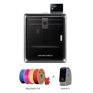 Pay Only $444.76 For Anycubic Kobra S1 3d Printer + Creality Space Pi Dryer Box + 4kg Hyper Pla Filament - 1kg Purple + 1kg Blue + 1kg Red + 1kg Peachy-pink With This Coupon Code At Geekbuying