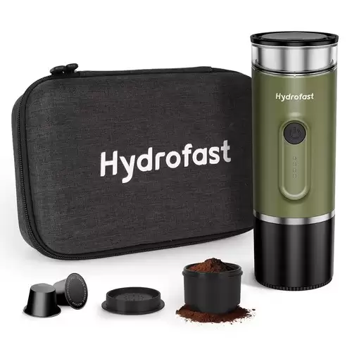 Order In Just $93 Hydrofast Po-100 Portable Espresso Maker, 20-bar Pressure, 9600mah Battery, 2-in-1 Capsule & Ground Coffee, Wireless Heating, Compact Travel Design With This Coupon At Geekbuying