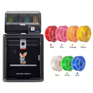 Order In Just €559.00 Anycubic Kobra S1 Combo + 7kg Mecpow High Speed Pla+ Filament - (1kg Red + 1kg Pink + 1kg Orange + 1kg Yellow + 1kg Skin + 1kg Green + 1kg Blue ) With This Discount Coupon At Geekbuying