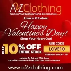 Get Flat 10% Off Entire Stock Apparel At A2zclothing With This Discount Coupon