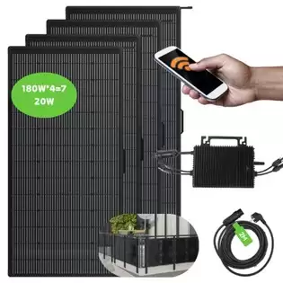 Order In Just €629.00 Lanpwr 800w Balcony Solar Power Station: 800w Micro-inverter + 4x 180w Flexible Solar Panels With This Discount Coupon At Geekbuying