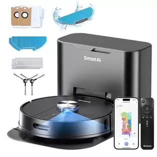 Pay Only $250.62 For Smartai S8 Pro Robot Vacuum Cleaner With Base Station, 5000pa Suction Power, 380ml Water Tank, 3l Dustbin, 45+ Days Dust Storage, Remote/voice/app Control With This Coupon Code At Geekbuying