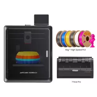 Pay Only €599.00 For Anycubic Kobra S1 Combo + 6kg Eryone High Speed Pla+ Filament - 1kg Yellow +1kg Magenta +1kg Blue +1kg Ivory White +2kg Gray) With This Coupon Code At Geekbuying