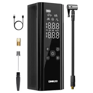 Order In Just $66.71 Gooloo Gt150 Portable Tire Inflator, 150psi Cordless Air Compressor, 7500mah Battery, 5 Inflation Modes, 4x Faster Tire Pump, Pressure Gauge & Auto-shutoff, For Car/ Motorcycle/bicycle/ball With This Discount Coupon At Geekbuying