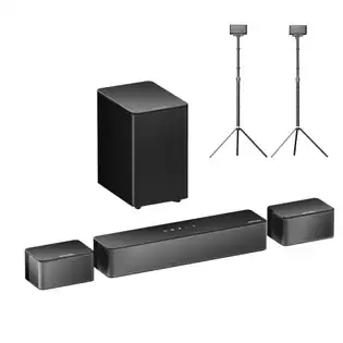 Pay Only €149.00 For Ultimea Poseidon D50 5.1 Soundbar + 1 Pair * Steady 300 Speaker Stands, Adjustable Surround Level, 3 Eq Modes With This Coupon Code At Geekbuying