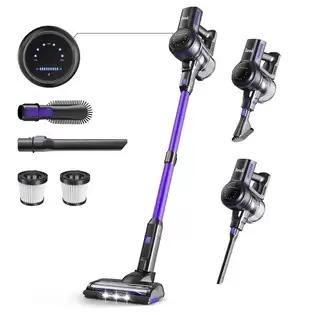 Order In Just $105.11 Inse S7p Cordless Stick Vacuum Cleaner, 26kpa Powerful Suction, 45min Runtime, Led Display, Self-standing & Hepa Filtration, For Hard Floor, Carpet & Pet Hair - Purple With This Discount Coupon At Geekbuying