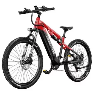 Order In Just $1,460.70 Duotts E29 Electric Bike, 250w Motor, 48v 13.5ah Battery, 27.5 Inch Tires, 25km/h Max Speed, 90km Range, Shimano Hydraulic Disc Brakes, Dnm Air Suspension, Shimano 14-speed, Torque Sensor - Black Red With This Discount Coupon At Geekbuying