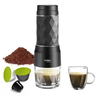 Pay Only €44.99 For Biolomix Hs8439 Portable Coffee Maker, 13-18bar Pressure Hand Press Capsule Ground Coffee Brewer, 80ml Water Container, For Travel And Picnic - Black With This Coupon Code At Geekbuying