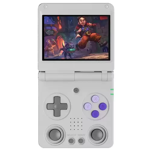 Get $5 off on Anbernic Rg34xxsp Flip Game Console, 64gb + 256gb Tf Card With 14000+ Games, 3.4 Inch 720*480 Ips Screen, 30+ Emulators, 6 Hours Playtime, 5g Wifi, Multimedia Apps - Grey With This Coupon At Geekbuying