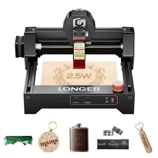 Order In Just $105.35 Longer Ray5 Mini 2.5w Laser Engraver, 0.04mm Precision, 12,000mm/min Speed, For Wood/ Acrylic/ Leather/ Metal, 130*140mm With This Discount Coupon At Geekbuying