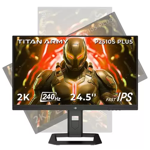 Order In Just $249.99 Titan Army P2510s Plus Gaming Monitor, 24.5 Inch 2560*1440 Fast Ips Screen, 240hz Refresh Rate, Hdr500, 123% Srgb, Adaptive-sync, Game+ Assist, Pip/pbp Display, Dynamic Od, 12 Scenario Modes, Low Blue Light, 2*hdmi2.0, 2*dp1.4, 1*audio Out With This Cou