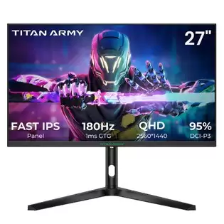 Order In Just $179.99 Titan Army P27a2r 27-inch Gaming Monitor, Fast Ips 180hz Adaptive Sync, 2560*1440 Qhd, 1ms Gtg, 95% Dci-p3, Support Fps/rts Gaming Mode, Low Blue, 2*hdmi 2.0 2*dp 1.4 1*audio, Adjustable Height Vesa Mount With This Discount Coupon At Geekbuying