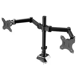 Order In Just €49.99 Adjustable Dual Monitor Stand Desktop Computer Monitor Arm Screen Mount For Monitor With 75x75mm Or 100x100mm Mounting Pattern - Black With This Discount Coupon At Geekbuying