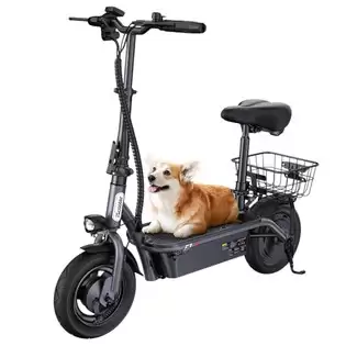 Order In Just $356.60 Iscooter F3 Electric Scooter With Seat & Rear Basket, 1000w Motor, 48v 13ah Battery, 10 Inch Pneumatic Tire, 45km/h Max Speed, 60km Range, Front & Rear Drum Brake, 120kg Max Load With This Discount Coupon At Geekbuying