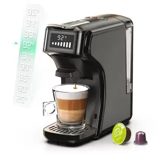 Pay Only €102.00 For Hibrew H1b 6-in-1 Pods Coffee Maker, 600ml Water Tank, 19 Bar Pressure Extraction, Cold/hot Mode, Led Indicator, For Kcup*/nes*/dg*/espresso Powder, Black With This Coupon Code At Geekbuying